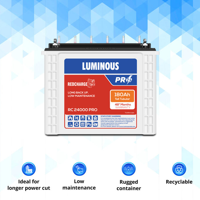 Luminous Battery 180 Ah - RC 24000 PRO